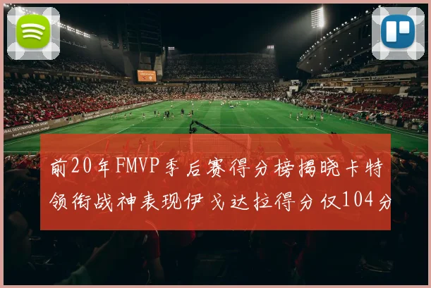 前20年FMVP季后赛得分榜揭晓卡特领衔战神表现伊戈达拉得分仅104分